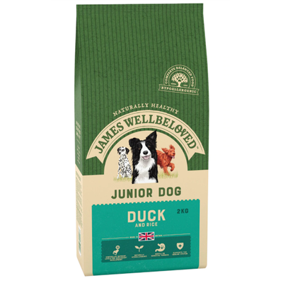 James Wellbeloved Duck Junior Dog Food 2kg