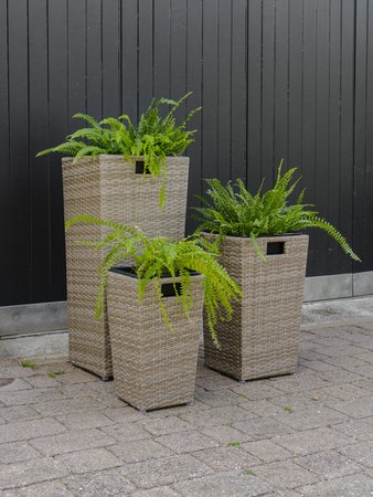 LG Outdoor Monaco Sand Nested Planters - Set of 3