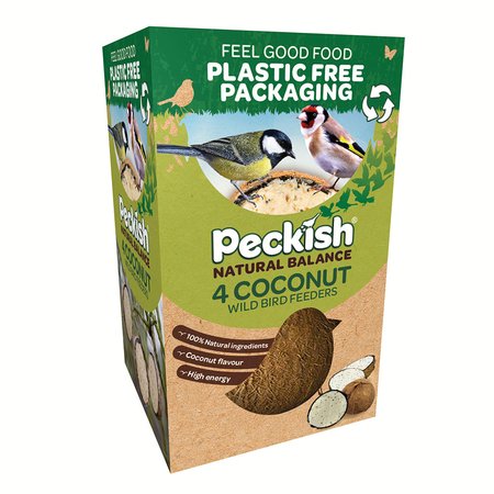 Peckish Natural Balance Coconut Feeder - 4 Pack - image 1
