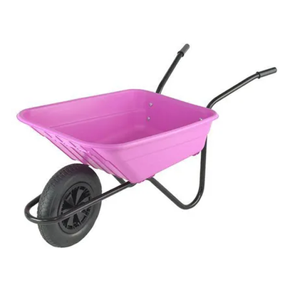 Shire 90L Poly Wheelbarrow - Pink
