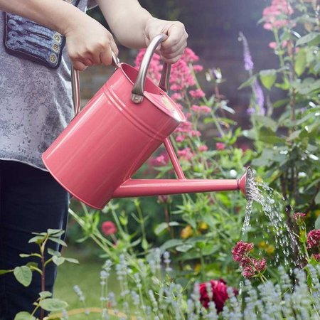 Smart Garden Metal Watering Can – Coral Pink 4.5L - image 2