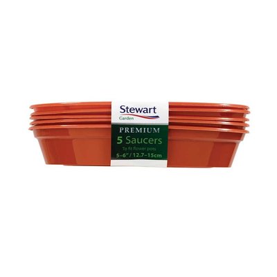 Stewart 5-6" Flower Pot Saucer - Terracotta - 5 Pack - image 2
