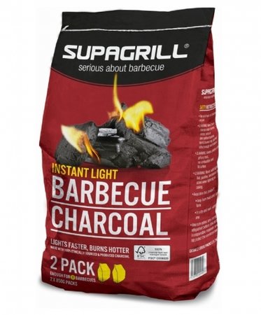 Supagrill Instant Light Barbecue Charcoal - 2 x 850g