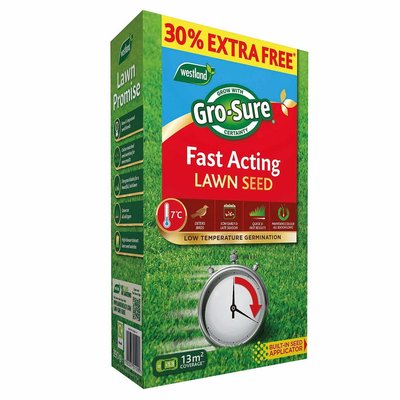 Westland Gro-Sure Fast Acting Lawn Seed 10m2 (+30% Free)
