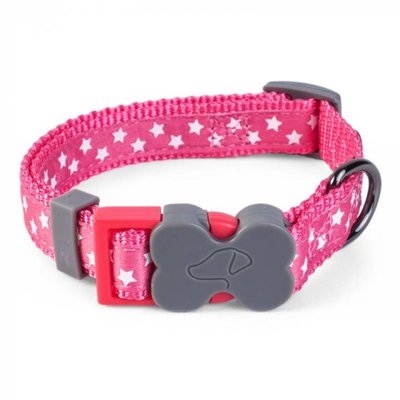 Zoon Starry Pink Dog Collar - Large